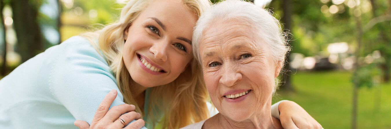 mother and daughter hugging