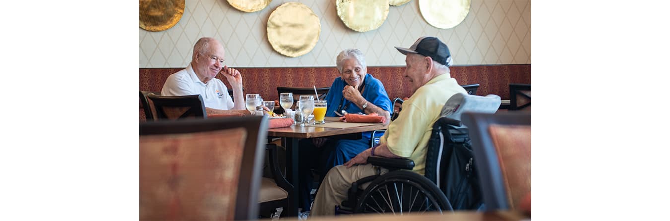 residents enjoying brunch