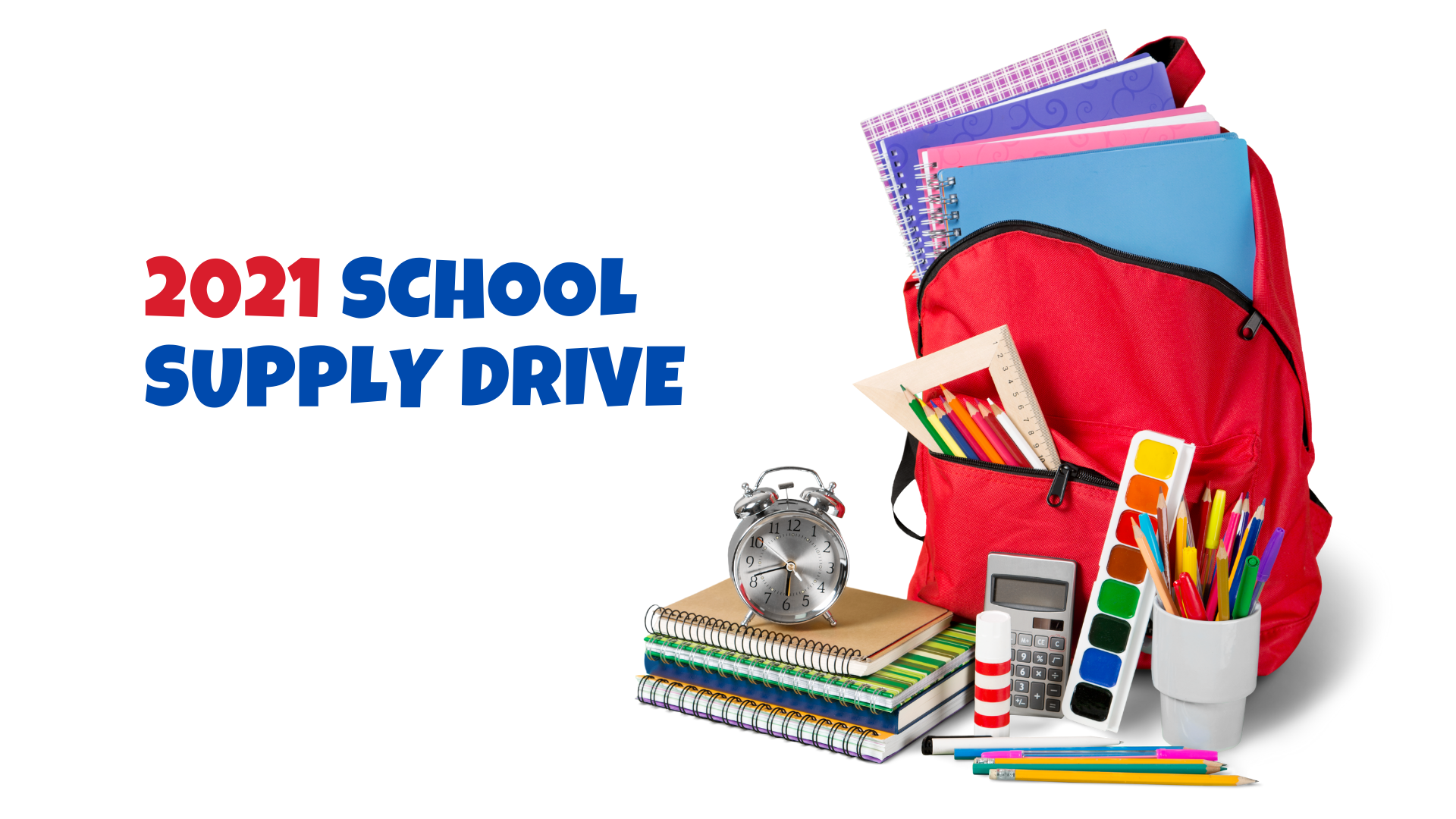 2021 School Supply Drive Announcement.