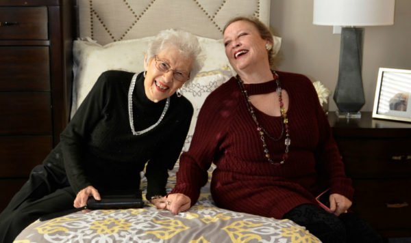 laughing-on-the-bed aging parent checklist