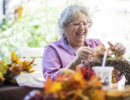Senior women crafting Senior women crafting