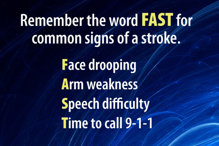 Early warning signs of a stroke F.A.S.T.